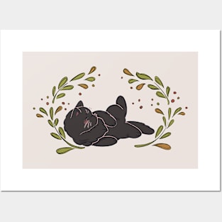 Cute Black Cat Posters and Art